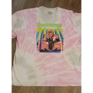 Goosebumps‎ Pink Tie Dye T-Shirt He's Still Walking Graphic Novelty 2XL Y2K